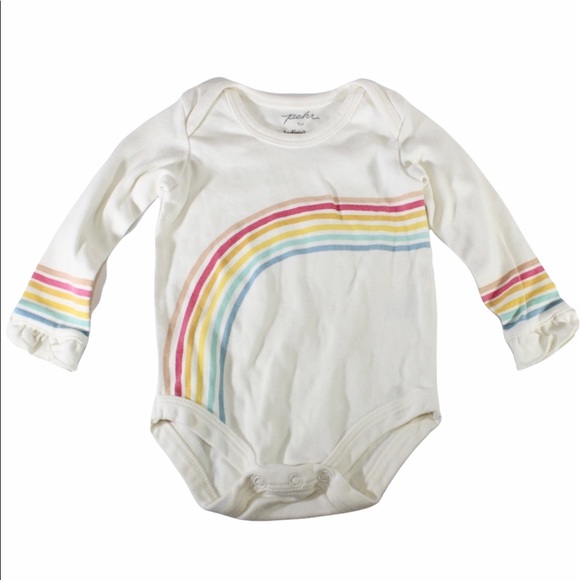 !NDIGOBABY Rainbow Frilly One Piece Bodysuit 0-3 M - Picture 1 of 4